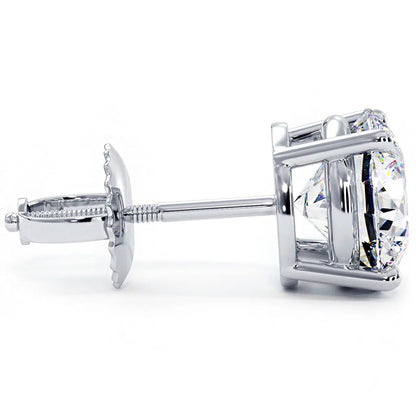 Diamond Studs With a Screw Clasp