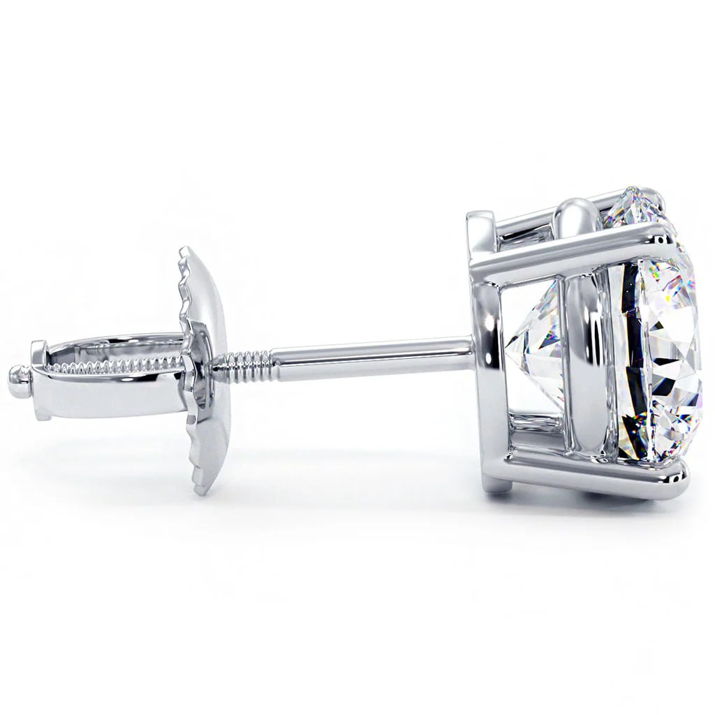 Diamond Studs With a Screw Clasp