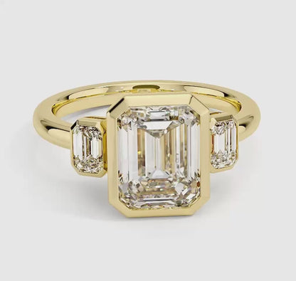 Rhiannon Bezel Three Stone Diamond Ring