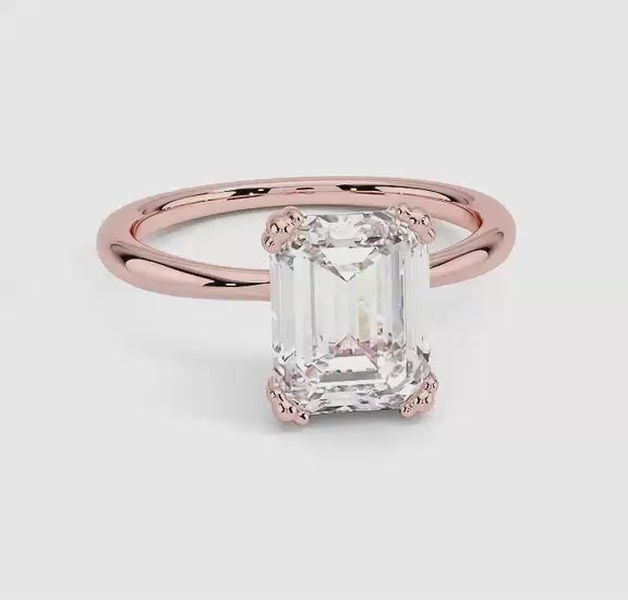 Freesia Emerald Solitaire Ring