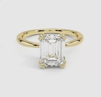 Freesia Emerald Solitaire Ring